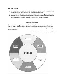 Preview of Teach the "Wheel of Excellence": Sport or Performance Psychology Lesson/Handouts