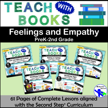 Preview of Teach with Books – Feelings & Empathy Unit – PreK-2 No Prep Lesson & Activities