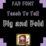 FONT FOR COMMERCIAL USE TeachToTell BIG AND BOLD FONT