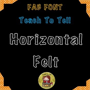 Preview of FONT FOR COMMERCIAL USE TeachToTell HORIZONTAL FELT DECORATIVE FONT