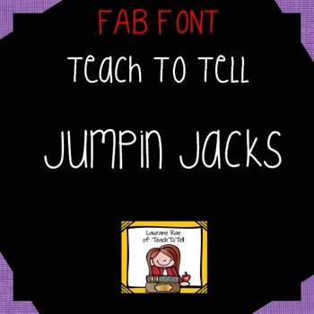 Preview of FONT FOR COMMERCIAL USE  - TeachToTell JUMPIN JACKS