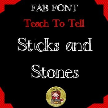 Preview of FONT FOR COMMERCIAL USE TeachToTell STICKS AND STONES font