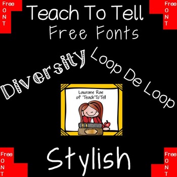 Preview of FREE FONTS FOR COMMERCIAL USE - TeachToTell {Three}