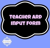 Teacher ARD Input for Creating PLAFP's and IEP's