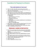 Teacher Absence Checklist