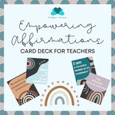 Teacher Affirmations Card Deck ~ Staff Morale ~ Self Care 