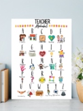 Teacher Alphabet Poster | Teacher ABCs | Distance learning