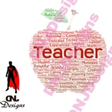 Teacher Apple Word Art Pack
