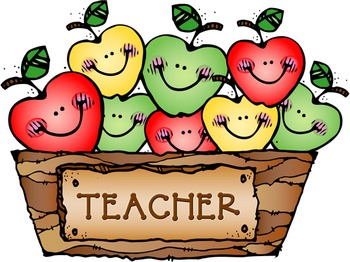 Preview of Teacher Apples Clip Art Image