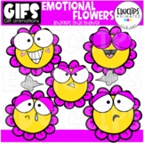 Emotional Flower GIFs - Animated Images {Educlips Clipart}