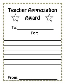 Teacher Appreciation Award by Real Math Solutions | TPT