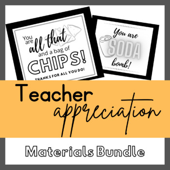 Preview of Teacher Appreciation Bundle {Full Academic School Year - 1/month}