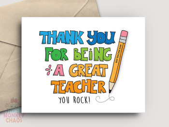 Printable Thank You Cards Worksheets Teachers Pay Teachers