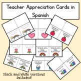 Teacher Appreciation Cards in Spanish