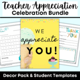 Teacher Appreciation Celebration Decor Kit: worksheets & decor