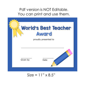 Teacher Appreciation Certificate Freebie for End of Year Google Slides ...