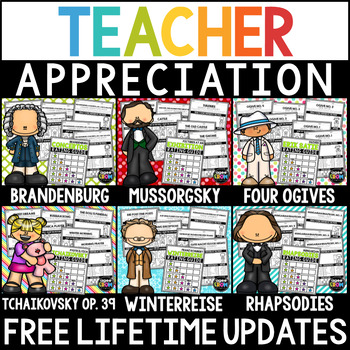 Preview of Teacher Appreciation Classical Music Listening Bundle with Lifetime Updates