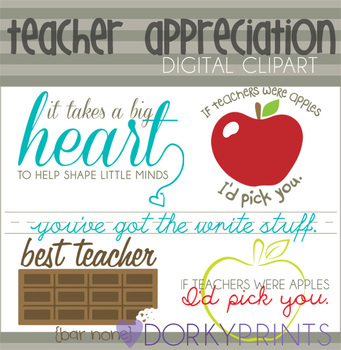 Preview of Teacher Appreciation Clipart