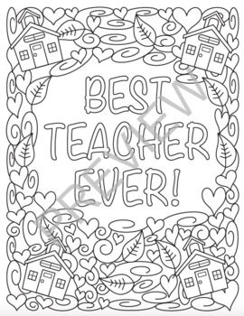 Teacher Appreciation Coloring Pages! by Color with Kona | TpT