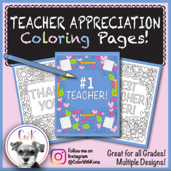 Preview of Teacher Appreciation Coloring Pages!