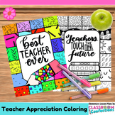 Teacher Appreciation Coloring Pages : Coloring Sheet Gift 
