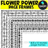 FREE Flower Power Page Frames Clip Art Set {Educlips Clipart}