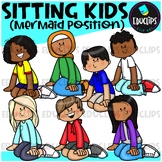 FREE Sitting Kids (Mermaid position) Clip Art Mini Set {Ed