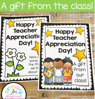 Teacher Appreciation Day Class Gift by Primary Playground | TPT