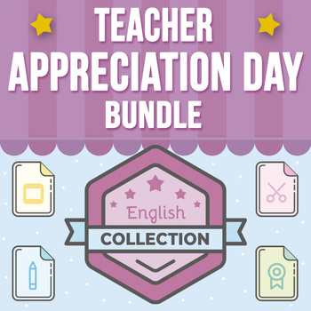 Preview of Teacher Appreciation Day Collection BUNDLE | PPT, Worksheets, crafts & Awards
