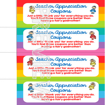 teacher coupons appreciation principals reward