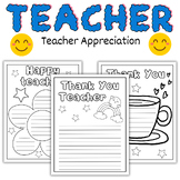 Teacher Appreciation Day - Happy Thank You Coloring Pages 
