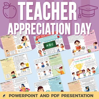 Preview of Teacher Appreciation Day PowerPoint Presentation | Discussion & Reflection Q's