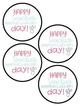 Preview of Teacher Appreciation Day Tags