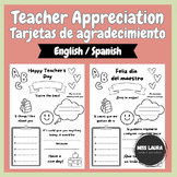 Teacher Appreciation Day / Week - Fill-In Printable (Engli