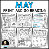 FREE May Print and Go Reading CVC Worksheets Teacher Appre