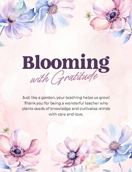 Preview of Teacher Appreciation Flower Posters
