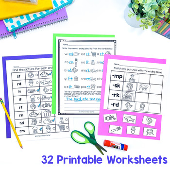 consonant blends worksheets by differentiation corner tpt