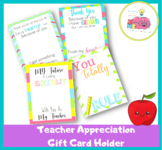 Teacher Appreciation Gift Card Holder