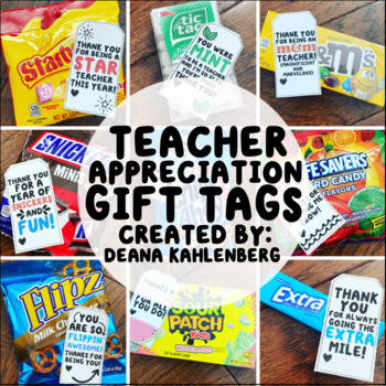 Teacher Appreciation Gift Tags by Primary Punch | TPT
