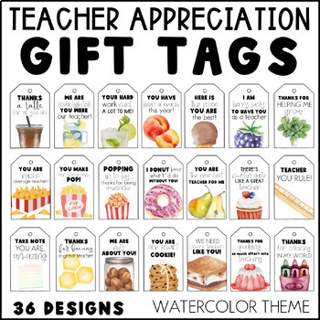 Preview of Teacher Appreciation Gift Tags