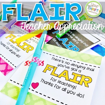 PRINTABLE Flair Pen Gift Tag Teacher Appreciation (Download Now