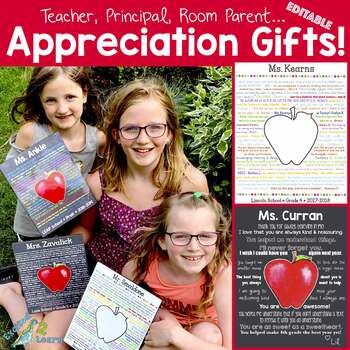 Preview of Teacher Appreciation Gifts! (EDITABLE with pages)