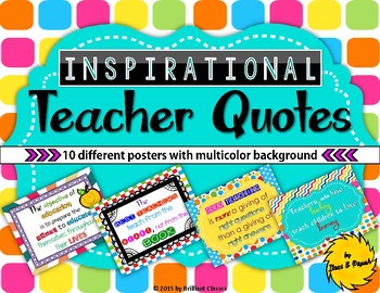 Preview of Teacher Appreciation- Inspirational Quotes Posters/End of the Year Appreciation