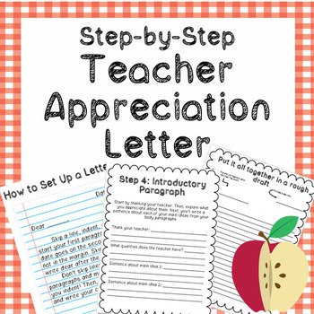 Preview of Teacher Appreciation Letter - Step by Step!