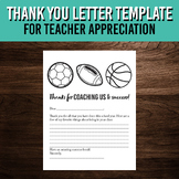 Teacher Appreciation Letter Writing Template | Printable W