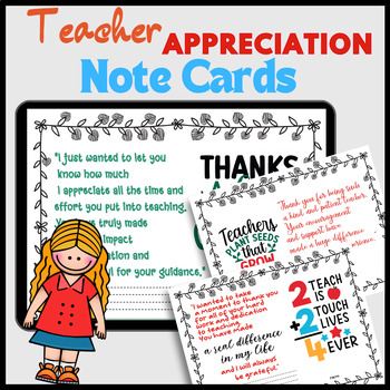 Preview of Teacher Appreciation Letters  - Thank You Letters - End of year - Gratitude