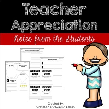 Preview of Teacher Appreciation- Notes from Students