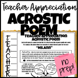 Teacher Appreciation Poem for Teacher Appreciation Week wi