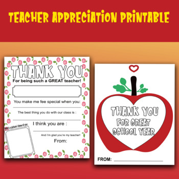 M & M Teacher Appreciation Printable - U Create