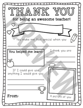 Teacher Appreciation Printables